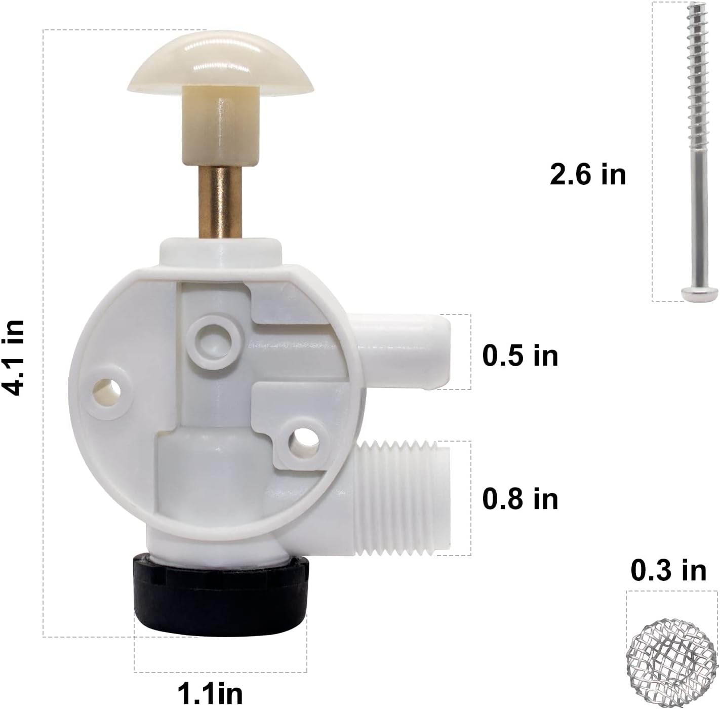 RV Toilet Water Valve Kit 3853 - đánh giá và giá Toilet Flush Valve