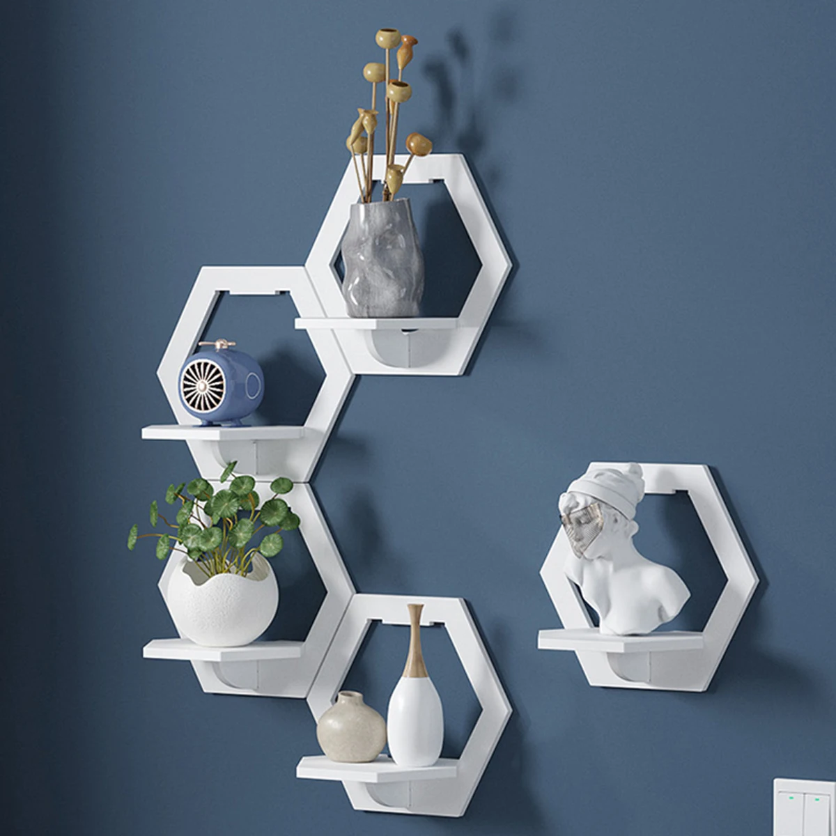3Pcs Hexagon Wall Shelf Punch  - đánh giá và giá Home Improvement Tv Show
