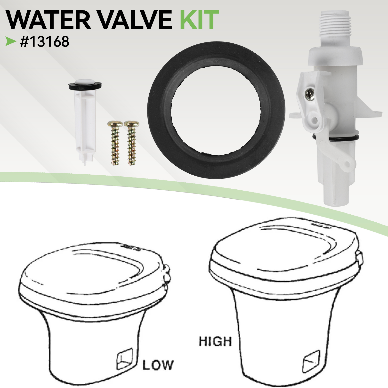 Upgraded Water Valve Kit For T - đánh giá và giá Toilet Flush Valve