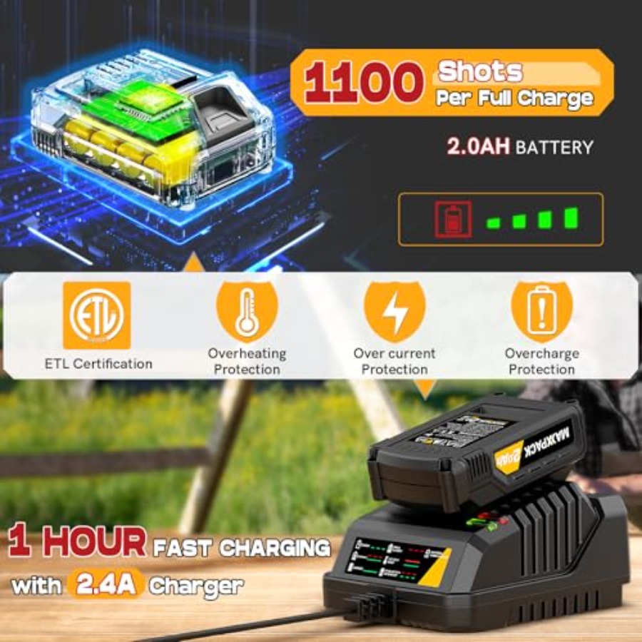 20V Cordless Nail Gun Battery  - đánh giá và giá Home Improvement Brad