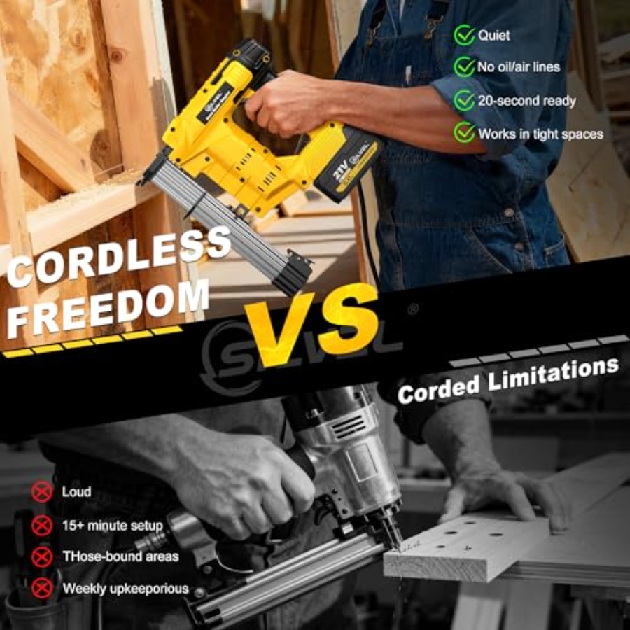 Cordless nail gun for woodwork - đánh giá và giá Home Improvement Brad